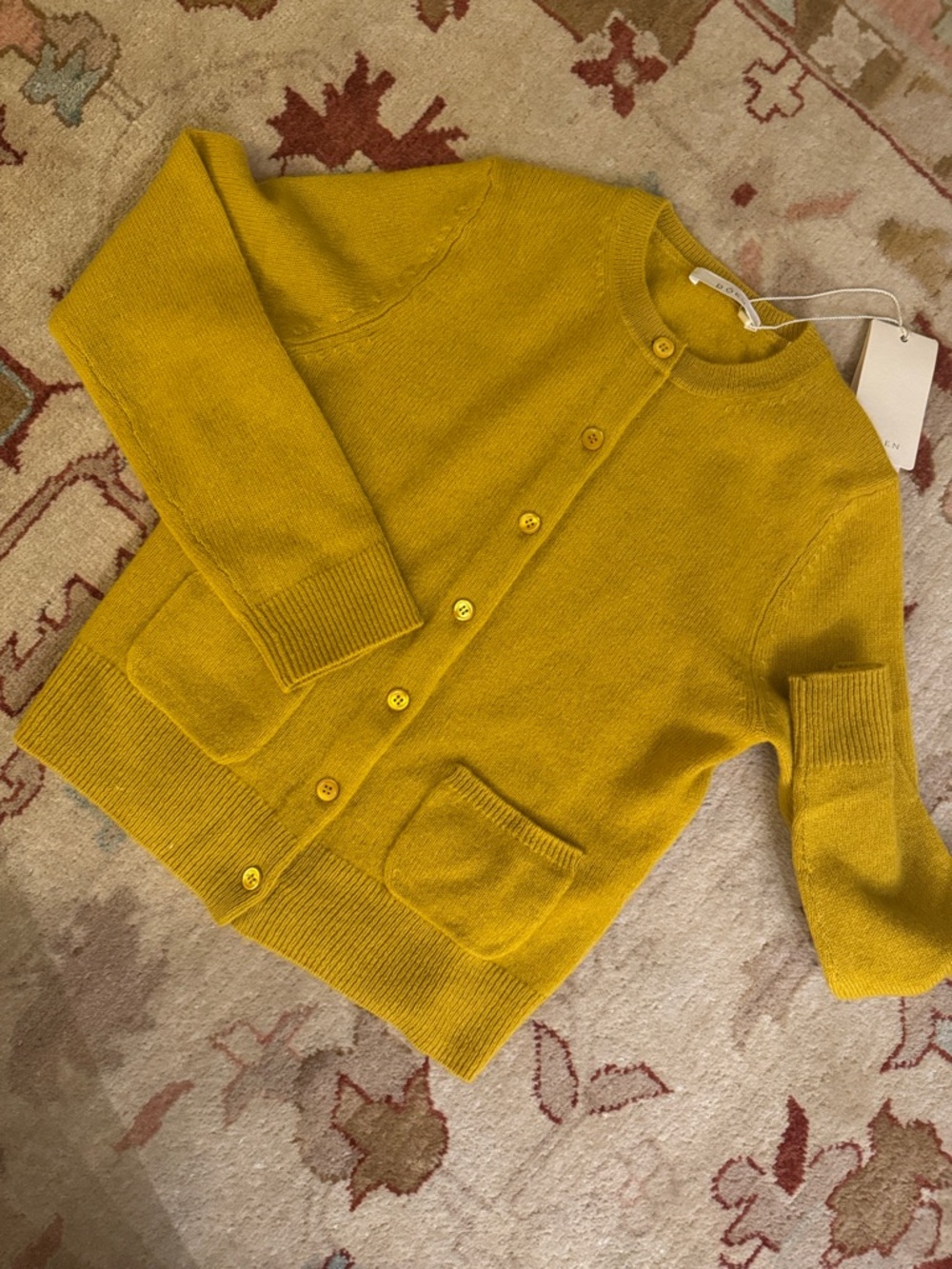 DÔEN  Cashmere Cardigan Freya Citrine